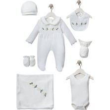 Diamondstar Kız Bebek Mobil Papatya Desenli 7 Li Zıbın Hastane Çıkış Seti