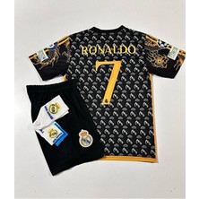 Maharet R.madridd 2024/25 Yeni Sezon Cristiano Ronaldo Konsept Çocuk Forması 4'lü Set (Armalı)
