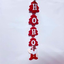 Yılbaşı Kırmızı Keçe Asma Süs, Çok Renkli, Şık ve Neşeli Dekorasyon Öğesi