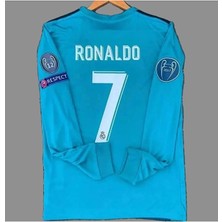 Maharet Cristiano R,o,n,a,l,d,o, 2017-18 Şampiyonlar Ligi Uzun Kollu Deplasman FORMASI0098262655511