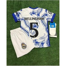 Maharet R.e.a.l M.a.d.r.i.d 2023/24 Yeni Sezon Jude Bellingham Yılan Desenli Özel Çocuk Forması 4'lü Set