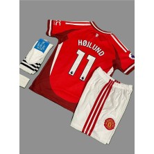 Maharet Rasmus Højlund 2024-25 Yeni Sezonu Manchester/united Çocuk Forması 4'lü Set
