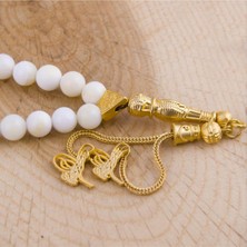 Makay Sedef-Mercan Doğaltaş Tesbih 8 mm