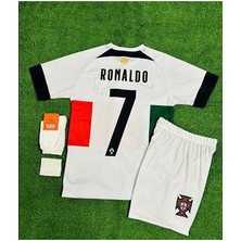 Maharet Portekiz 2022-23 Sezon Cristiano Ronaldo Deplasman Çocuk Forması 4'lü Set