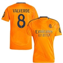 Maharet Real Madrid 2024/25 Sezonu Federico Valverde Deplasman Forması (Orange)