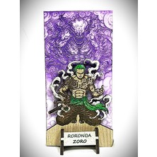 Dükkan Design Lazer Kazıma El Boyama One Piece Roronoa Zoro Ahşap Biblo