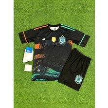 Maharet Arjantin Milli Takım Lionel Messi Çocuk Forması 4'lü Set(Siyah)