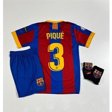 Maharet F.c B.a.r.c.e.l.o.n.a 2011 Sampiyonlar Ligi Finali Gerard Pique Nostalji Çocuk Forması (Armalı Set)