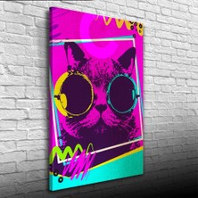 İşsevenler Pop Art Tarzı Eflatun Tonlarda Dekoratif Kanvas Tablo 50 x 70