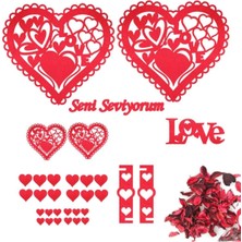 Kırmızı Keçe Yılbaşı Süsleri, 1 Adet, Renkli ve Şık Dekorasyon Parçası