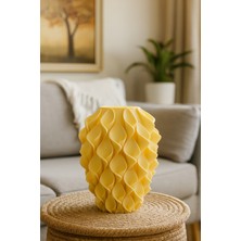 End Design Studio Zambak Desenli 3D Vazo | Modern Organik Form | Pla ile Özel Tasarım (Çiçekler Dahil Değildir)