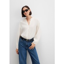 Mavi Ekru (TENCEL™) Karışımlı Gömlek 1211421-80194