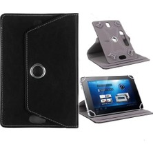 Ennar Hometech Alfa 8st 8" Uyumlu Üniversal Standlı Kapaklı Tablet Kılıfı+Nano Ekran Koruyucu