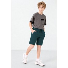 Tommy Life Orman Yeşili Standart Fit Basic Erkek Çocuk Şort - 11284