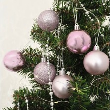 Yılbaşı Ağaç Süsleme Topları, 10'lu Set, 5 Cm, Gri Renk, Şık Dekorasyon.