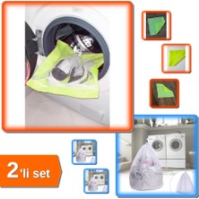 Hereveoyuncak Sarı Fermuarlı Hassas Çamaşır Ayakkabı Filesi 36X36 cm + Çamaşır Yıkama Filesi 40X60 cm - 2li Set T8