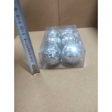 5 cm Disko Topu Pasta Süsü, 6'lı Paket, Ipli Olmadan, Şık ve Eğlenceli Dekorasyon.