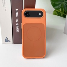 Apple iPhone 17 Air Uyumlu Kılıf Zebana Elista M-Safe Silikon Kılıf Turuncu