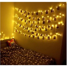 Beyaz 10 Metre Yılbaşı Süsü, Şık ve Parlak Dekorasyon Malzemesi