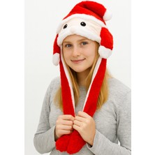 Renkli Noel Baba Şapkalı Işıklı Oynar Kulaklık, Yılbaşı Süsü, Eğlenceli ve Şık