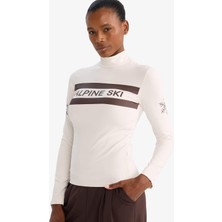 DeFacto Warmtech Slim Fit Dar Kesim Dik Yaka İçi Şardonlu Sporcu Uzun Kollu Tişört F4468AX25WN
