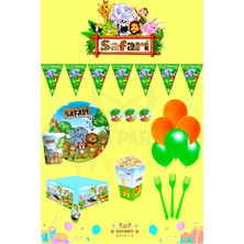 Zayna's Safari Temalı 8 Kişilik Ultra Doğum Günü Parti Seti