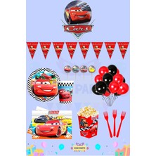 Zayna's Cars-Arabalar Temalı 8 Kişilik Ultra Doğum Günü Parti Seti