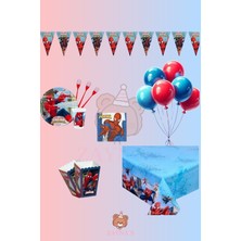 Zayna's Örümcek Adam Konsept Erkek Çocuk Parti Malzemeleri Doğum Günü 32 Kişilik - Erkek Çocuk Parti