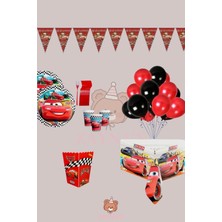Zayna's Cars Arabalar Temalı Şimşek Mcqueen 24 Kişilik Doğum Günü Parti Seti - Cars Arabalar Konsept