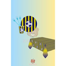 Zayna's Taraftar Temalı Sarı Lacivert 16 Kişilik Doğum Günü Parti Seti - Sarı Lacivert Taraftar Konseptli