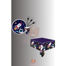 Zayna's Galaksi Uzay Temalı 32 Kişilik Doğum Günü Parti Seti
