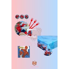 Zayna's Örümcek Adam 8 Kişilik Doğum Günü Parti Seti - Örümcek Adam Konseptli Parti Süsleri