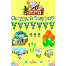 Zayna's Safari Temalı 24 Kişilik Full Doğum Günü Parti Seti
