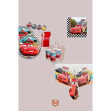 Zayna's Cars Arabalar Şimşek Mcqueen 8 Kişilik Doğum Günü Parti Seti - Cars Arabalar Şimşek Mcqueen Konsept