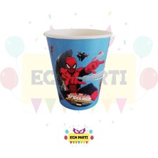 Zayna's Örümcek Adam Spiderman Temalı Karton Bardak 8 Li - Doğum Günü Parti Seti Malzemeleri