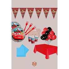 Zayna's Cars Arabalar Temalı Araba Baskılı Erkek Çocuk Doğum Günü Parti Seti 8 Kişilik