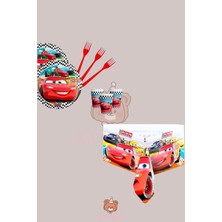 Zayna's Cars Arabalar Şimşek Mcqueen Erkek Çocuk Doğum Günü Parti Konsepti Seti 32 Kişilik Parti Malzemeleri