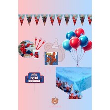 Zayna's Örümcek Adam 16 Kişilik Erkek Çocuk Doğum Günü Parti Seti Süsleri