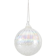 Renkli ve Şık 8 cm Dekoratif Ağaç Süsü, Zarif ve Modern Tasarım