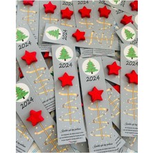 Kırmızı Tohumlu Kart, 50 Adet, Düğün, Nişan, Kına ve Söz Hatırası, Yılbaşı Teması