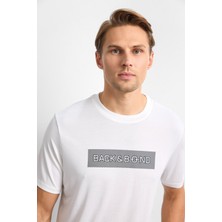 Back And Bond Ekru Regular Fit Bisiklet Yaka Tişört
