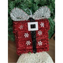 Parlak Büyük Noel Baba Kostüm ve Dekorasyon Seti, Kutu ve Askı Süsleriyle 100 Karakter