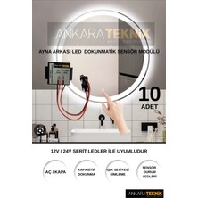 Ankara Teknik Ayna Arkası On-Off Dimmer Dokunmatik Sensör - Power Simgeli - 12-24V - 9A