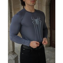 Liber Spider - Uzun Kollu Compression T-Shirt (Füme)