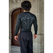 Liber Cyberbones - Uzun Kollu Compression T-Shirt (Siyah)