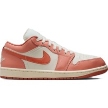 Nike Air Jordan 1 Low Leather Sneaker Unisex Hakiki Deri Günlük Spor Ayakkabı Turuncu