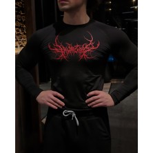 Liber Schwarzwald - Uzun Kollu Compression T-Shirt (Siyah)