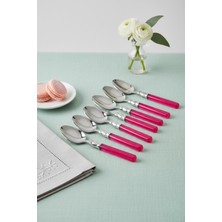 Depa 6’lı Paslanmaz Çelik Pembe Tatlı Kaşığı Seti