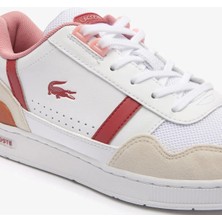 Lacoste T-Clip Trainers In White Pink