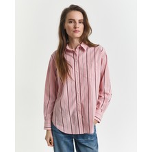 Gant Kadın Pembe Relaxed Fit Klasik Yaka Çizgili Gömlek 4300550.659